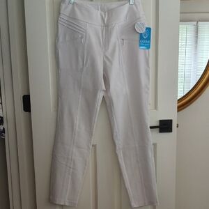 GG Blue Women's Luxe Sport Fit Fab II Golf Pants White Size 10 NWT